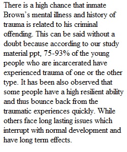 Midterm Trauma among correctional population